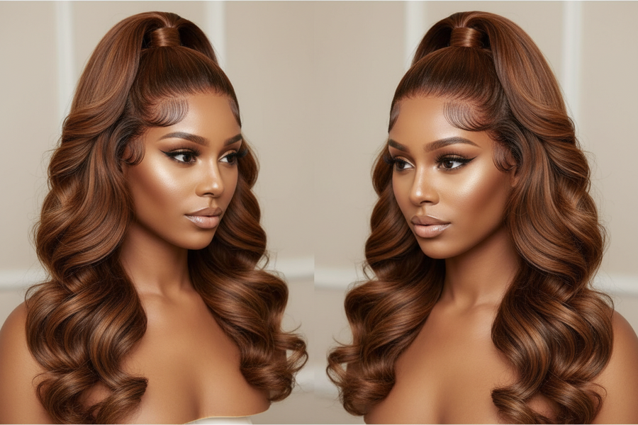 Wig Install Half Up Half Down with Bodywave